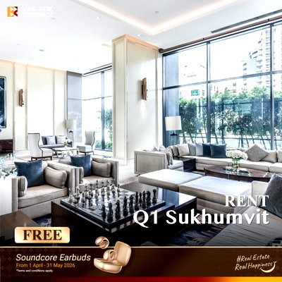 คอนโดให้เช่า : เช่าคอนโด Q1 Sukhumvit💎 3นอน 162ตร.ม. 170k  ยูนิตกว้าง Rare Unit ใจกลางสุขุมวิท 🌆 ติด BTS นานา 