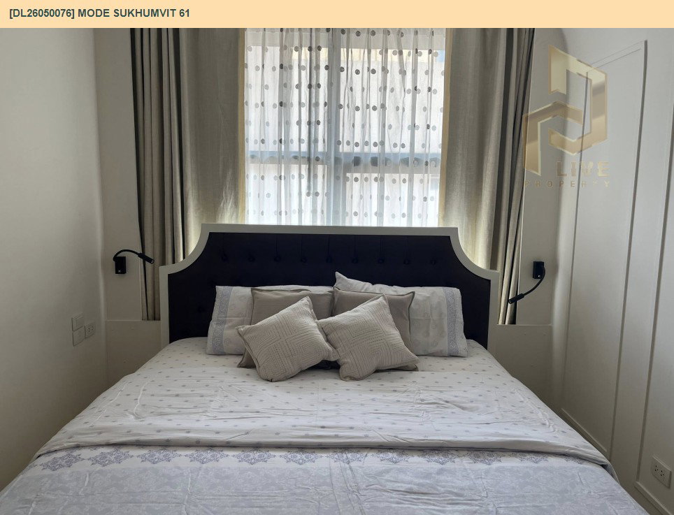 รูป DL26050076 ให้เช่าคอนโด โหมด สุขุมวิท 61 (MODE Sukhumvit 61) ใกล้ BTS เอกมัย พร้อมเข้าอยู่ โทรด่วน 0614453194 LineID @162cjixi - รูปที่ 2/8