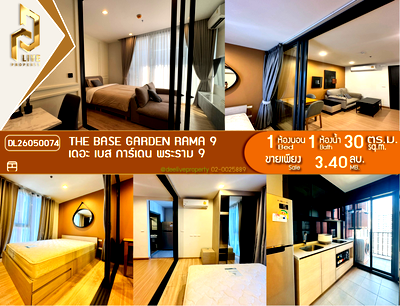 Condos for sale : DL26050074 Condo for sale, The Base Garden Rama 9  near สายสีส้ม, ready to move in, call urgently 0614453194 LineID @952jdxxk