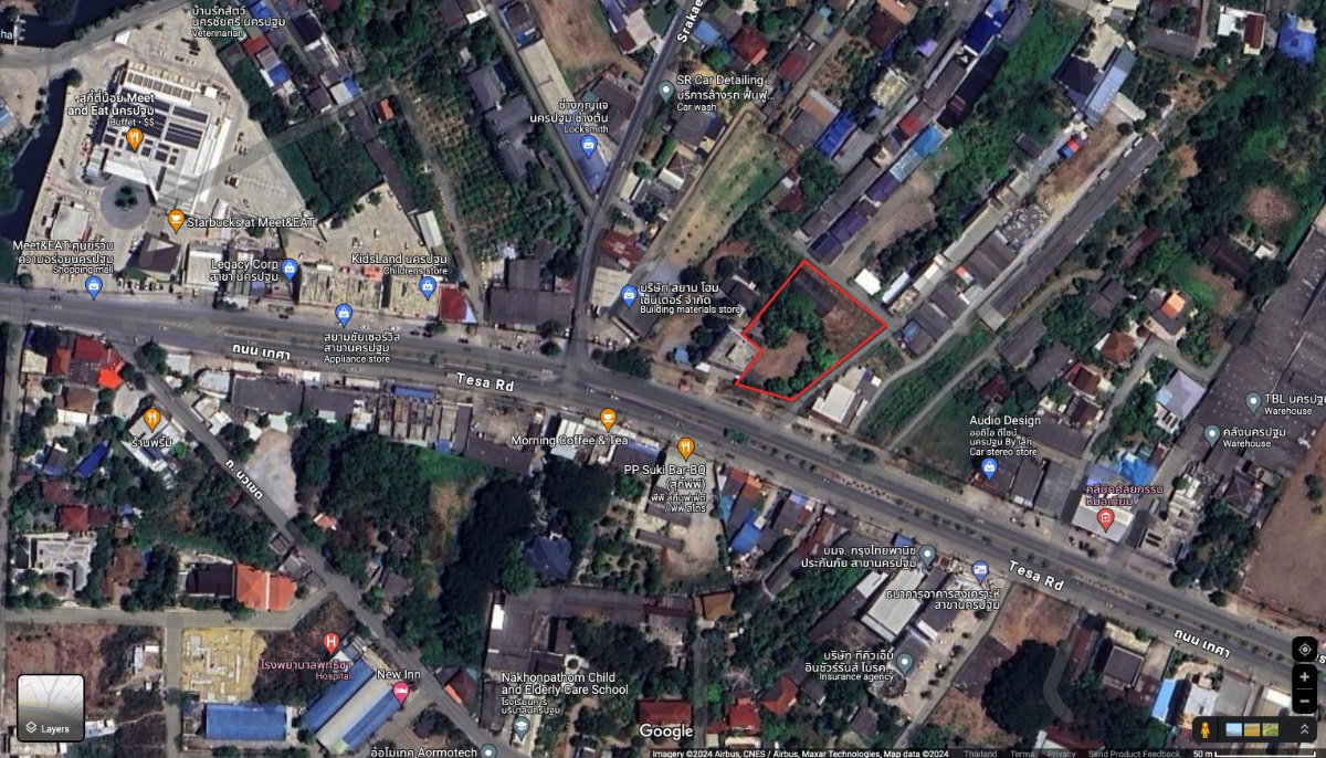 รูป ที่ดินให้เช่า ติดถนนใหญ่ ย่านธุรกิจนครปฐม - รูปที่ 5/6