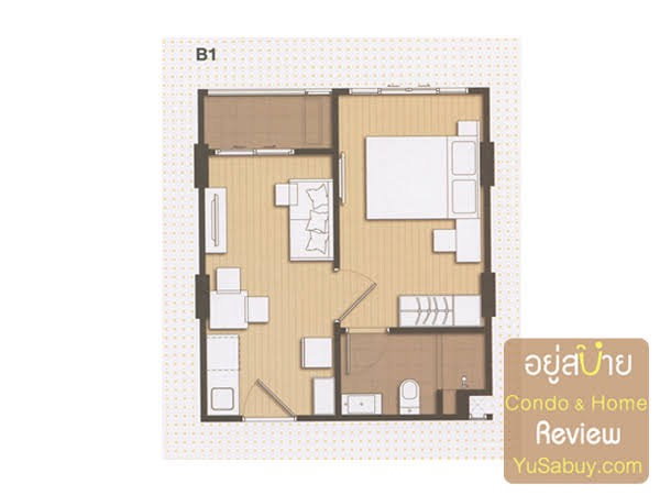 รูป Elio Sukhumvit 64 (เอลลิโอ สุขุมวิท 64) (1bed1bath 31sqm) - รูปที่ 7/8