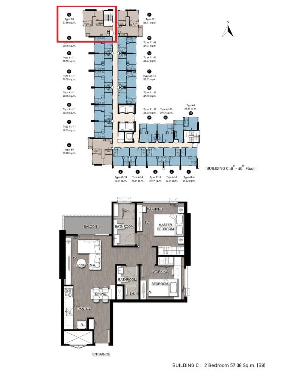 รูป 🏙️ สัมผัสชีวิตเหนือระดับ! คอนโด The Saint Residences พร้อมเฟอร์นิเจอร์ครบ (DSL1822) - รูปที่ 12/14