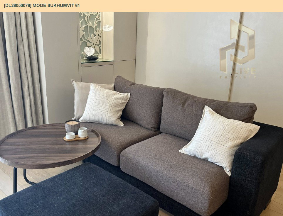 รูป DL26050076 ให้เช่าคอนโด โหมด สุขุมวิท 61 (MODE Sukhumvit 61) ใกล้ BTS เอกมัย พร้อมเข้าอยู่ โทรด่วน 0614453194 LineID @162cjixi - รูปที่ 6/8
