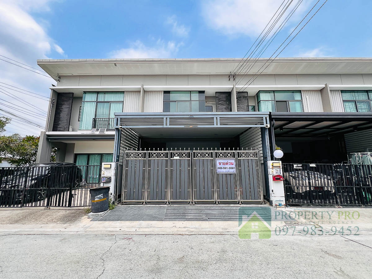 รูป ขาย บ้าน พฤกษาวิลล์ 85 เลียบคลองทวีวัฒนา บ้านทาวน์เฮาส์ 2 ชั้น แบบ 3 ห้องนอน 23 ตรว 128 ตรม มีส่วนต่อเติม ใกล้ ทวีวัฒนา เพชรเกษม บางแค : EL26S-003 - รูปที่ 1/22