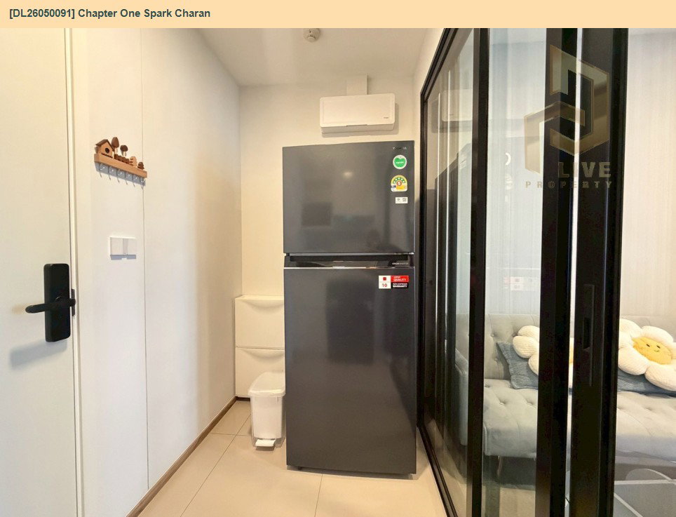 รูป DL26050091 ให้เช่าคอนโด แชปเตอร์ วัน สปาร์ก จรัญ (Chapter One Spark Charan) ใกล้ MRT บางพลัด พร้อมเข้าอยู่ โทรด่วน 0800343450 LineID @655ebbvc - รูปที่ 6/7