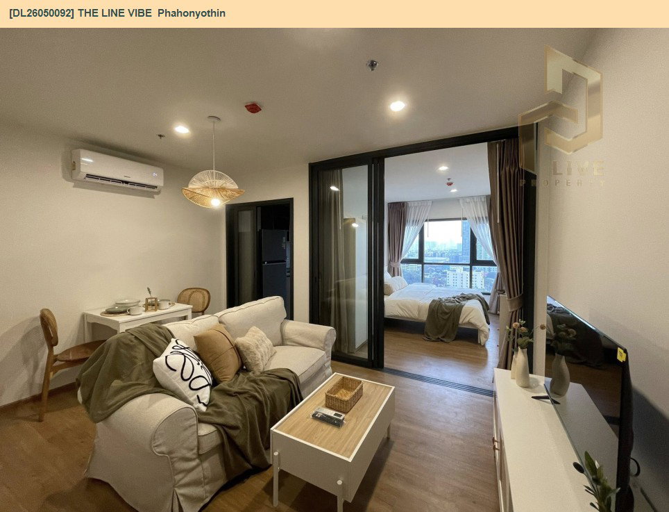 รูป DL26050092 ให้เช่าคอนโด เดอะ ไลน์ ไวบ์ พหลโยธิน (THE LINE VIBE  Phahonyothin) ใกล้ BTS ห้าแยกลาดพร้าว พร้อมเข้าอยู่ โทรด่วน 0614453194 LineID @162cjixi - รูปที่ 4/9