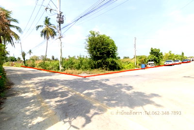ที่ดิน สามพราน นครปฐม : ขายที่ดินทำเลทอง ต.คลองใหม่ สามพราน นครปฐม ติดถนน 2 ด้าน