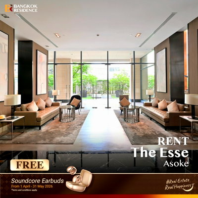 Condos for rent : Rent Condo ✨ The Esse Asoke, 1BR 45sqm 38K, Beautiful unit 💎 near MRT Sukhumvit
