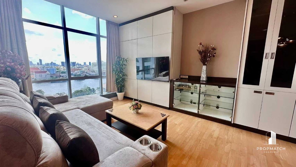 รูป PM018201✨Flash Deal ✨Baan Sathorn Chao Phraya  (2Bed 2Bath 92SQM.) พร้อมอยู่ ! เพียง 50,000 บาทต่อเดือน Tel.0981315848 @propmatch - รูปที่ 1/8