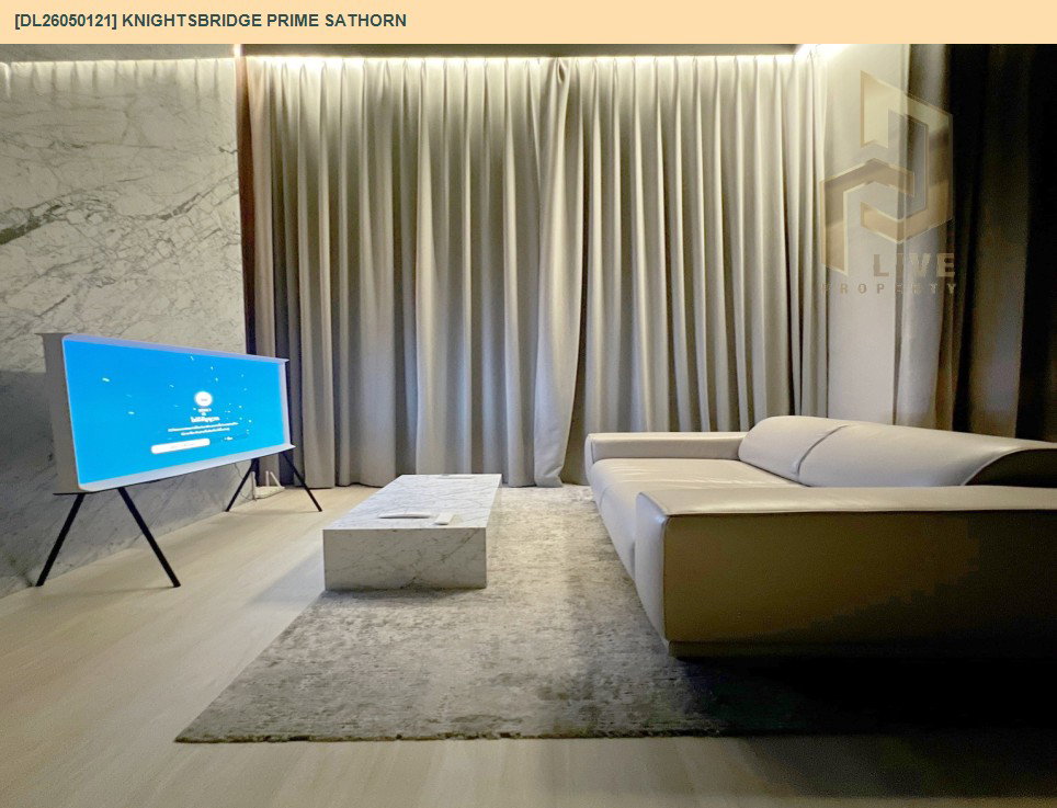 รูป DL26050121 ให้เช่าคอนโด ไนท์บริดจ์ ไพร์ม สาทร (Knightsbridge Prime Sathorn) ใกล้ BTS ช่องนนทรี พร้อมเข้าอยู่ โทรด่วน 0614453194 LineID @162cjixi - รูปที่ 3/6