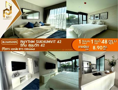 Condos for sale : DL26050105 Condo for sale, Rhythm Sukhumvit 42 near BTS Ekkamai, ready to move in, call urgently 0653619502 LineID @897iyzll