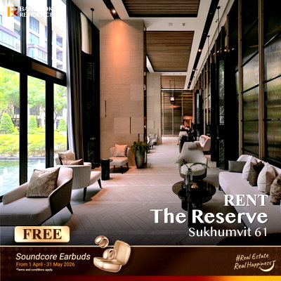 Condos for rent : Rent Condo 🚨 The Reserve Sukhumvit 61, 1br 48sq.m. 47k 🌃 Beautiful Unit Great Price, Near BTS Thong Lo