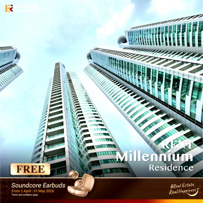 คอนโดให้เช่า : เช่าคอนโด 🌃  Millennium Residence 3นอน 146ตร.ม. 95k 💫 ยูนิตตกแต่งสวย ใจกลางเมือง ใกล้ BTS อโศก