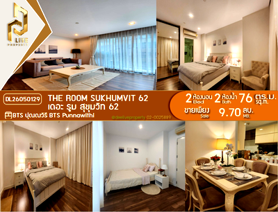 Condos for sale : DL26050129 Condo for sale, The Room Sukhumvit 62 near BTS Punnawithi, ready to move in, call urgently 0614453194 LineID @952jdxxk