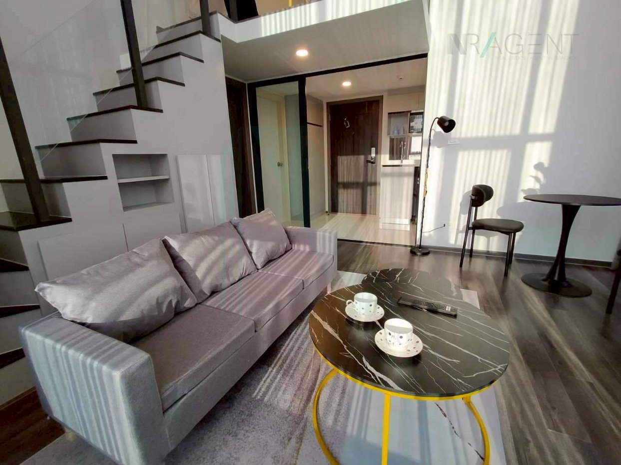 รูป 🔺 ให้เช่าคอนโด ไนท์บริดจ์ สเปซ พระราม 9 อาคาร 1 ชั้น 12 Duplex 2 ห้องนอน ขนาด 48 ตรม ใกล้ Central พระราม 9 - รูปที่ 7/8