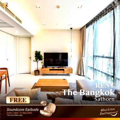 คอนโดให้เช่า : เช่าคอนโด ⚡️ The Bangkok Sathorn 1นอน 65ตร.ม. 45k 💛 ยูนิตสวย Layout ลงตัวที่สุด ใกล้ BTS สุรศักดิ์ 