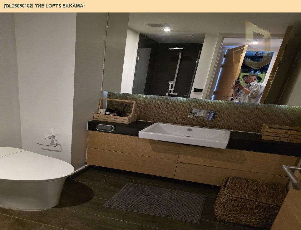รูป DL26050102 ให้เช่าคอนโด เดอะ ล็อฟท์ เอกมัย (The Lofts Ekkamai) ใกล้ BTS เอกมัย พร้อมเข้าอยู่ โทรด่วน 0800343450 LineID @655ebbvc - รูปที่ 7/8