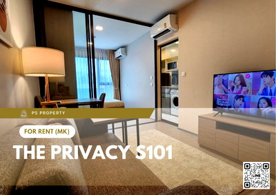 คอนโดให้เช่า : ให้เช่า ✨ THE PRIVACY S101 ✨ ใกล้ BTS อุดมสุข เฟอร์นิเจอร์ และ เครื่องใช้ไฟฟ้าครบ 