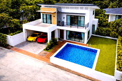 เช่าบ้านเดี่ยว เพชรเกษม 69 : ลัดดารมย์ คฤหาสน์ 2ช้ัน Zanook Wake Park 300ม. Pool Villa 5-6นอน 7น้ำ เพชรเกษม69 สารสาสน์วิเทศบางบอน 300 ม.432ตร.ม. 105ตร.ว. ห้องแม่บ้าน