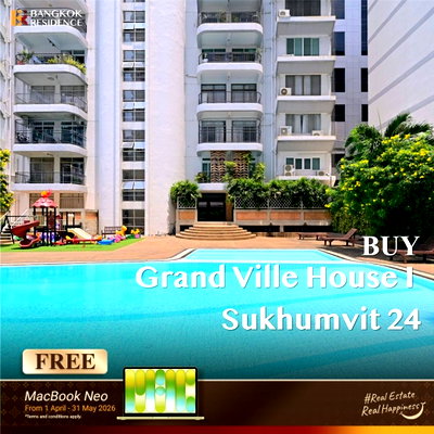 ขายคอนโด : ❤️‍🔥 ขายด่วน! Grand Ville House 1 สุขุมวิท 24 ห้องใหญ่สุดคุ้ม ใกล้ BTS พร้อมพงษ์ เพียง 24 ล้านบาท 