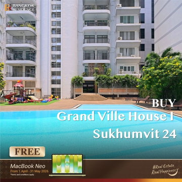 ❤️‍🔥 ขายด่วน! Grand Ville House 1 สุขุมวิท 24 ห้องใหญ่สุดคุ้ม ใกล้ BTS พร้อมพงษ์ เพียง 24 ล้านบาท 