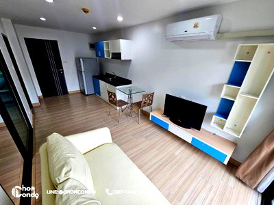 เช่าคอนโด ตลาดหนองมน : D2 condo ชั้น2 บางแสน ------ แอร์ 2 ตัว ------Tel 097-049-5874 (Line: @choncondo มี@ด้วย)