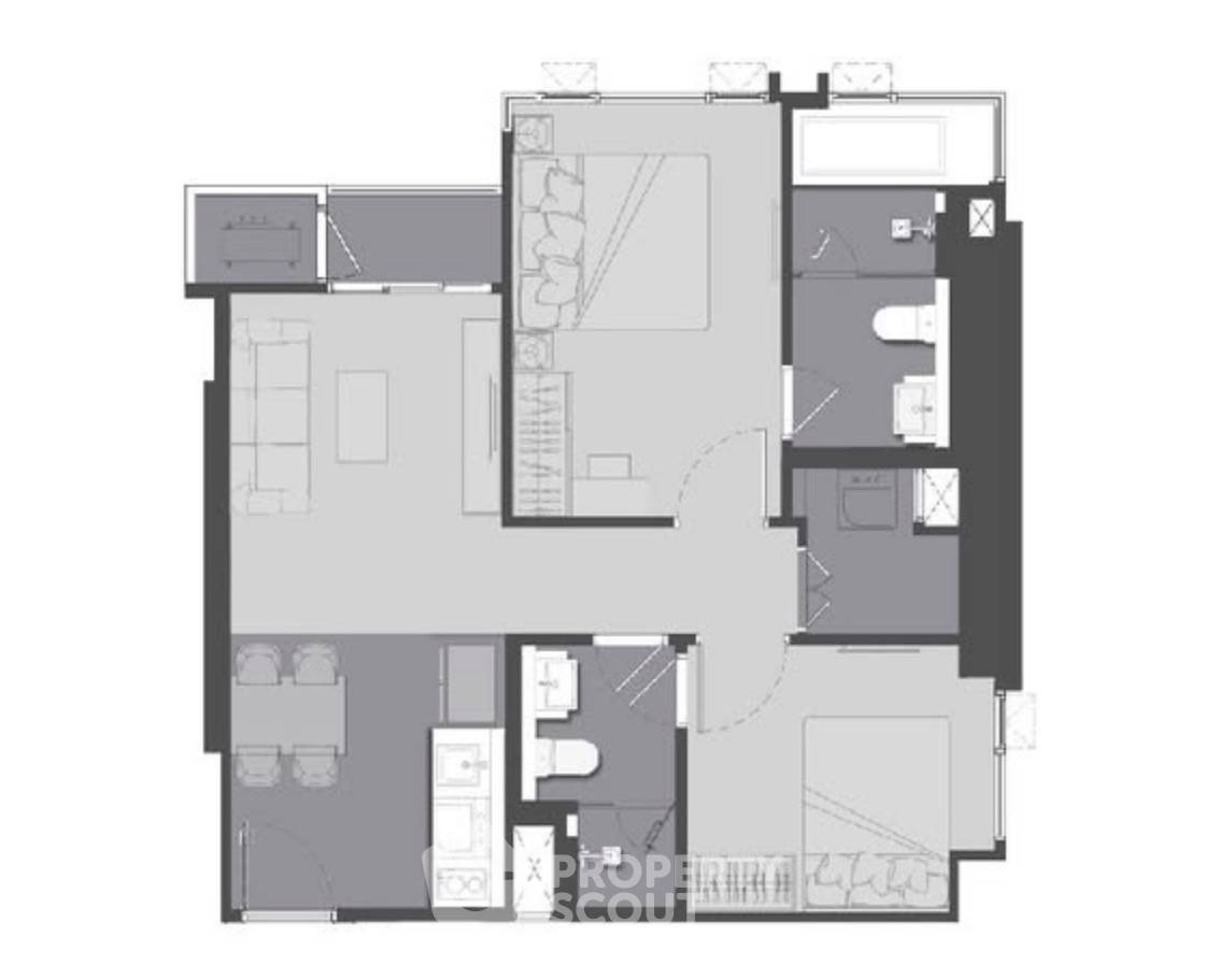 รูป คอนโด 2-ห้องนอน ที่ ดิ แอดเดรส สยาม-ราชเทวี ใกล้ BTS ราชเทวี (ID 2839113) - รูปที่ 1/3