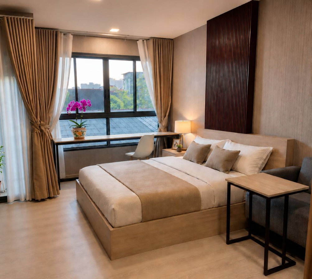 รูป 🏙️ให้เช่าคอนโด Dcondo Calm Ramkhamhaeng 40 - ห้องสวยไม่เคยมีใครเข้าอยู่ - รูปที่ 1/7