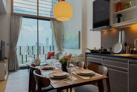 รูป 🎊 ให้เช่าคอนโด คีนน์ บาย แสนสิริ อาคาร 1 ชั้น 25 Duplex 2 ห้องนอน ขนาด 89.00 ตรม ใกล้ ใกล้ Tops Market สุขุมวิท 41 - รูปที่ 6/8