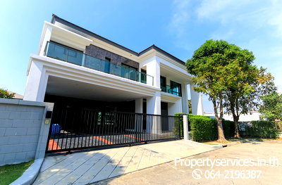 บ้านเดี่ยว ม.เทคโนโลยีราชมงคลสุวรรณภูมิ : ขายบ้านเดี่ยวหรู โครงการเดอะซิตี้ สะพานมหาเจษฎาบดินทร์ฯ ใหม่ ไซส์ XL 5 นอน 6 น้ำ