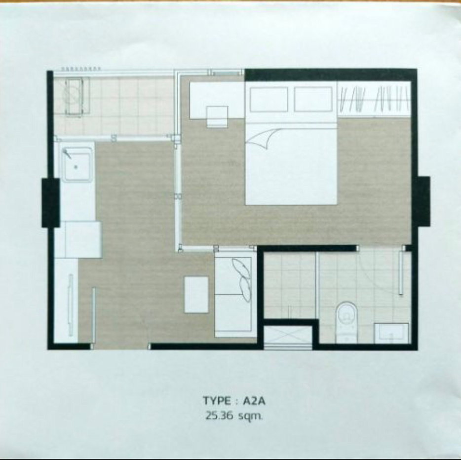 รูป 🏡 ให้เช่า Kave Town Space 💖  ✨ ตึก D ชั้น 8 ห้องมุม เจ้าของอยู่เอง ไม่เคยปล่อยเช่า ✅️ พร้อมเข้าอยู่ - รูปที่ 12/17