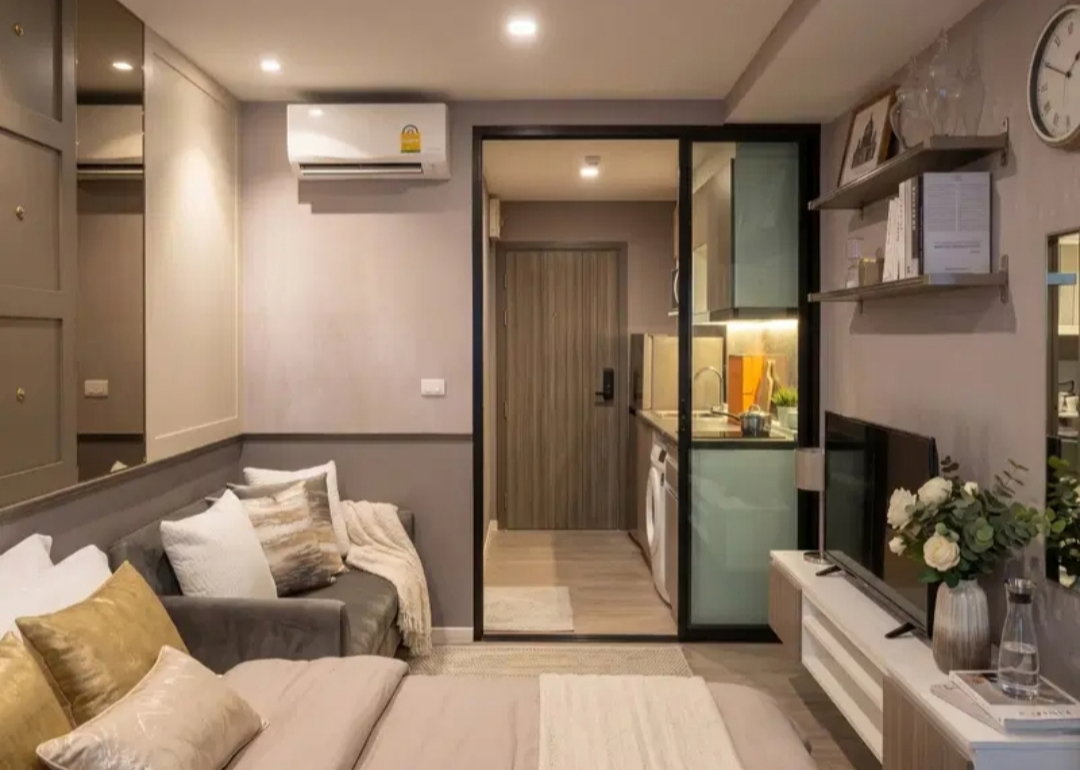 รูป 💮ให้เช่าคอนโด B loft  Sukhumvit 107 ใกล้ BTS แบริ่ง 1 ห้องนอน ขนาด 25 ตรม.ห้องสวย เฟอร์นิเจอร์ครบเช่าเพียง 8000- - รูปที่ 4/9