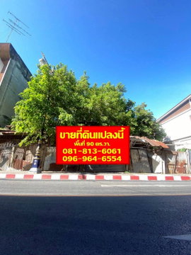 ขายที่ดินเปล่า 90 ตร.วา ใกล้ตลาดเทศบาลเมืองเพชรบุรี 