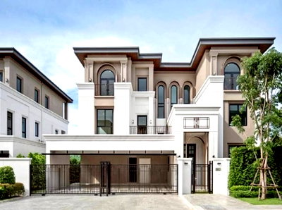 เช่าบ้านเดี่ยว เขตสะพานสูง : ให้เช่าบ้านเดี่ยวหรู 3 ชั้น ระดับ Ultra Luxury พร้อมลิฟท์ส่วนตัว / โครงการ แซงค์ รอยัล กรุงเทพกรีฑา CINQ ROYAL Krungthep Kreetha อยู่อาศัย