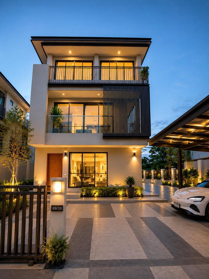 ขายบ้านเดี่ยว : ขาย บ้านเดี่ยว 3 ชั้น • AQ ARBOR สวนหลวง ร.9 - พัฒนาการ • 3 ห้องนอน • ใกล้สวนหลวง ร.9 