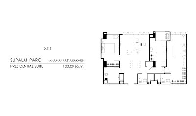 Condos for sale : Rare Unit — The Only Unit of Its Kind in the Project Direct Sale by Owner / Condo Down Payment for Sale Supalai Parc Ekkamai-Pattanakarn