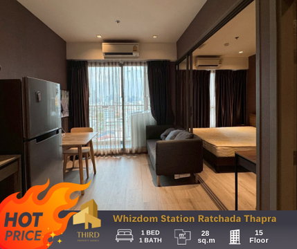 Whizdom station Ratchada -Thapra ✨fully furnished, Ready to move in //ask more info LineID:@thirdproperty