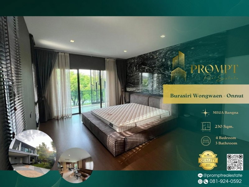 Houses for rent : AB05913 - Burasiri Wongwaen - Onnut : BTS  Onnut 