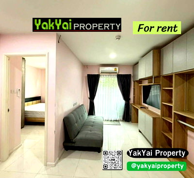 Condos for rent :  Condo for rent, Lumpini Place Bangna Km.3 🛋️ Beautiful room, fully furnished, with washing machine 🌿 Pool view / Garden view, pleasant atmosphere