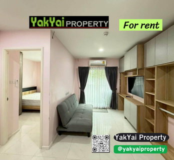 รูปภาพ  Condo for rent, Lumpini Place Bangna Km.3 🛋️ Beautiful room, fully furnished, with washing machine 🌿 Pool view / Garden view, pleasant atmosphere
