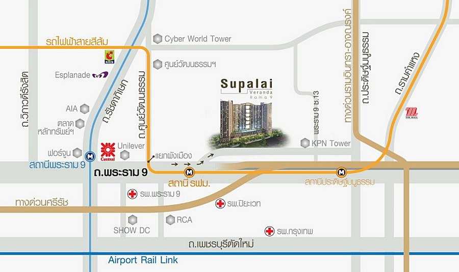 รูป Call : 092-269-8040 ให้เช่า คอนโด ศุภาลัย เวอเรนด้า พระราม 9 ใกล้รถไฟฟ้าสีส้ม สถานี รฟม. 30 ตรม. ชั้น17 ตึกB ตกแต่งตามรูป - รูปที่ 9/10