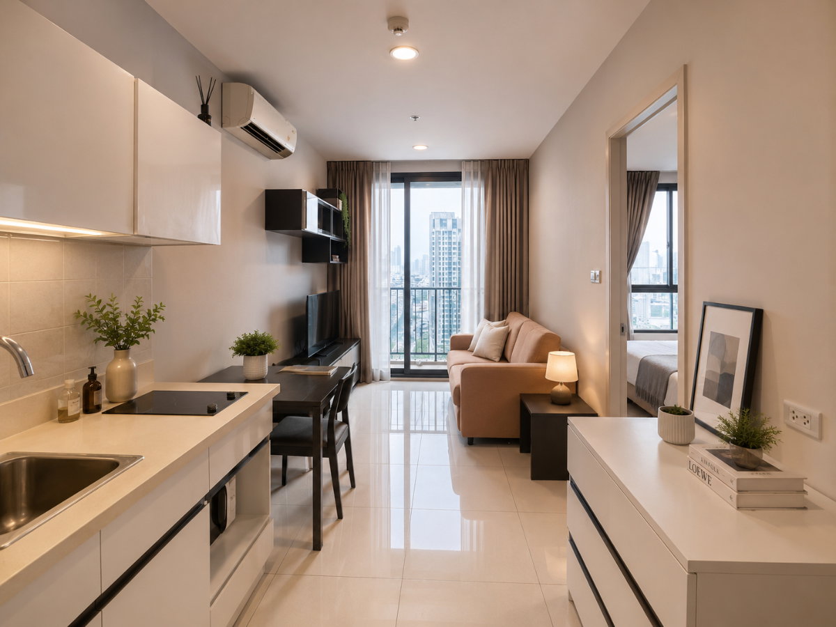 รูป 🍀🍀 Prime condo location 🚆ให้เช่า📌 เดอะ เพรสซิเด้นท์ สุขุมวิท81 (Line:@rent2022)BTS อ่อนนุช✨พร้อมเข้าอยู่🔖A11257 - รูปที่ 3/11