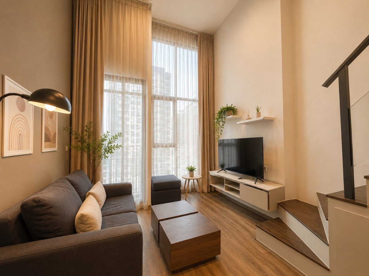 รูป 🏙DUPLEX 22,000 THB🌈 Knightsbridge Space Rama 9 📲 ติดต่อโทร/ไลน์ 099-289-1569 - รูปที่ 5/8
