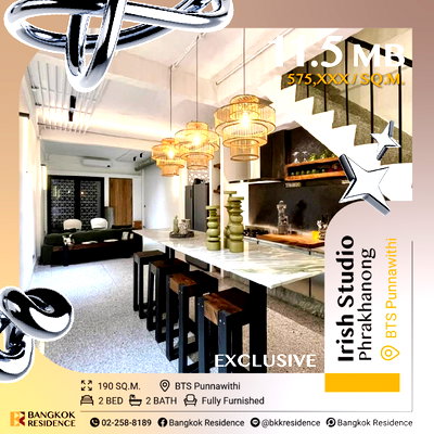Townhouses for sale Phra Khanong Tai : 🏡 Exclusive Italian-Style 3-Storey Townhouse at Irish Studio Phrakhanong - Fully Renovated near BTS Punnawithi ✨
