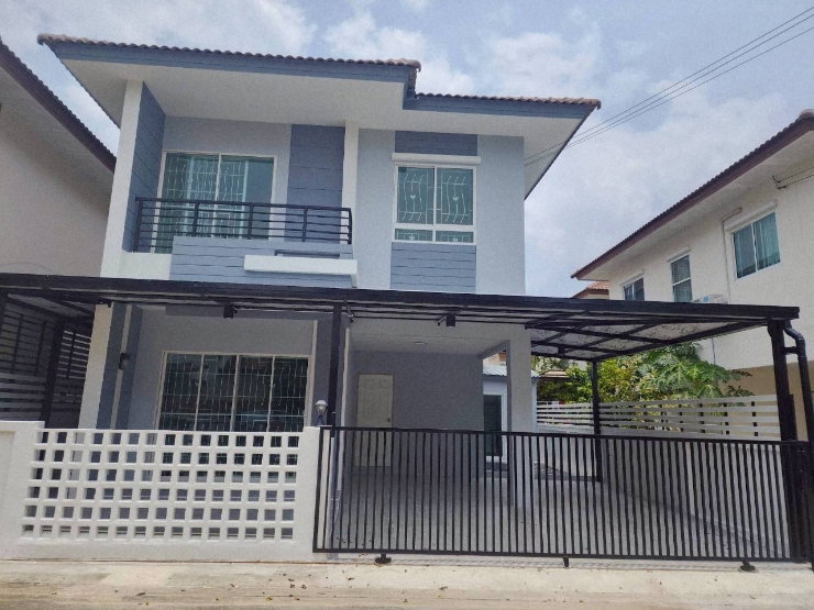 รูป บ้านแฝด  หนองจอก  เชื่อมสัมพันธ์  หมู่บ้านเต็มสิริวิลเลจ นัดชมบ้าน 085-318-6868 คุณวา - รูปที่ 2/25