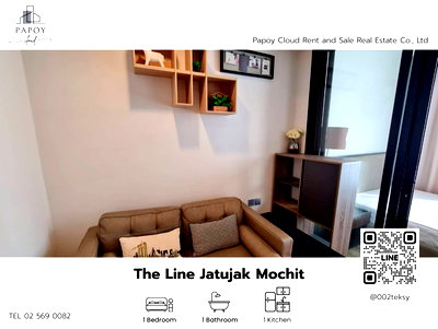 คอนโดให้เช่า : คอนโดใกล้ 🚝 BTS หมอชิต The Line Jatujak Mochit เดินทางสะดวกมาก