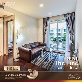 รูปภาพ Rent Condo 🌠 The Line Ratchathewi, 2-br 56 sq.m. 35K 💎 Beautiful fully furnished unit, Near BTS Ratchathewi