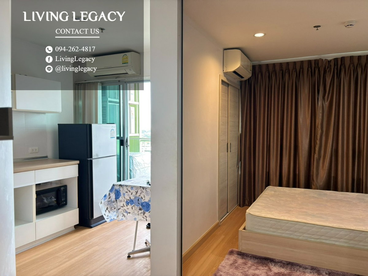 รูป เช่าด่วน | Lumpini Place Srinakarin 1 นอน 26 ตร.ม. ชั้น 14 | ใกล้ MRT หัวหมาก 190 ม. | 10,000 บาท - รูปที่ 4/10
