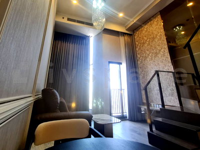 คอนโดให้เช่า : ▚ LJ123ツ ให้เช่า: Park Origin Ratchathewi ✨ 1 Bed Duplex 48 ตร.ม. ชั้นสูง ห้องสวย ส่วนกลางอลังการ พร้อมเข้าอยู่! 🏙️เพดานสูง