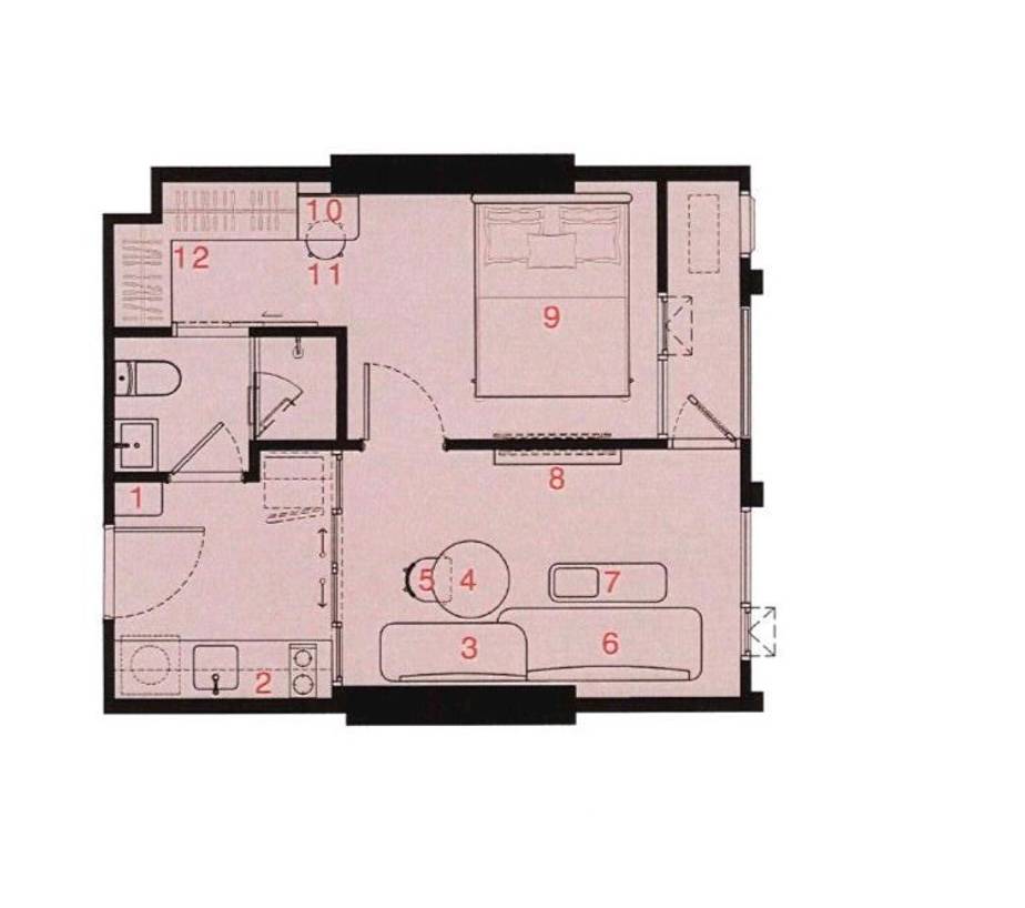 รูป คอนโด 1-ห้องนอน ที่ เรฟเฟอเรนซ์ เอกมัย ใกล้ BTS เอกมัย (ID 2879166) - รูปที่ 6/6
